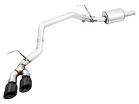 AWE 0FG Single Side Exit Cat-back Exhaust for 4th Gen RAM 1500 5.7L (without bumper cutouts) - Dual Diamond BlackTips