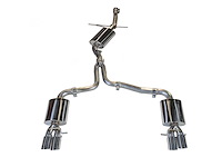 AWE Touring Edition Exhaust for B8 A4 2.0T - Quad Tip, Polished Silver Tips