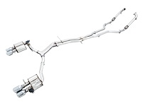 AWE SwitchPath Exhaust for Audi B9 S5 Sportback - Non-Resonated - Chrome Silver 102mm Tips