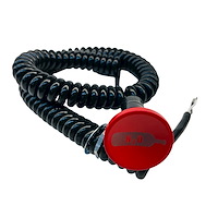 3109-CRED-NS Shredder Nitrous Button [Red Engraved, Billet Aluminum, Concave, Momentary, Push Button Switch, Corded]