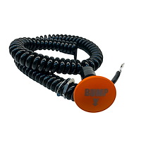 3109-MORG-BD Shredder Bump Down Button [Orange Engraved, Billet Aluminum, Mushroom, Momentary, Push Button Switch, Corded]