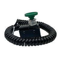 3111-CGRN-RC Crusher Transbrake Button [Green Concave, Right Side, Cord Included]