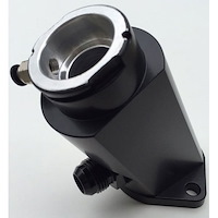 3300-001B Water Filler Neck Expansion Tank for Small and Big Block Chevy [Black Powder-Coated Finish]