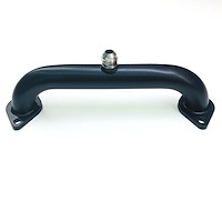 3300-016B Stainless Water Crossover [-16 AN, Black, BBC]