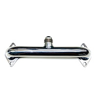 3390-016P Stainless Water Crossover -16 AN [Polished, BBC, Top Fitting]