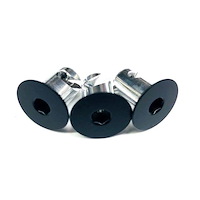 4010-450F-B Quarter Turn Quick Fastener [Hex, Flat, Black, 0.400 in. Diameter X 0.450 in. Grip, Set of 10]