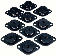 Self-Ejecting Quarter-Turn DZUS Button Fasteners Hex Head, 7/16 in. Diameter x .650 in. Grip - Black Anodized Aluminum
