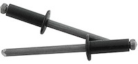 Aluminum Pop Rivets 1/8 in. Diameter, .126-.187 in. Grip Length - Black