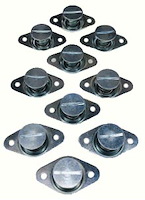 Self-Ejecting Quarter-Turn DZUS Button Fasteners Slotted Head, 5/16 in. Diameter x .650 in. Grip - Cadmium-Plated Steel Finish
