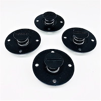 4404-550E-BRD Doubler Plate [Round Spring Eject, Black Aluminum, Slotted Head, 0.550 in. Grip, Set of 4]
