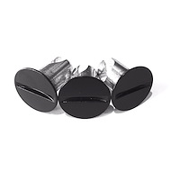 4410-400F-B Quarter Turn Quick Fastener [Slotted, Flat, Black, 0.400 in. Diameter X 0.400 in. Grip, Set of 10]
