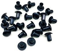 Aluminum Solid Smash Rivets 1/8 in. Diameter, 3/16 in. Length - Black