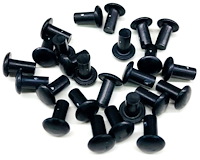 Aluminum Solid Smash Rivets 1/8 in. Diameter, 1/4 in. Length - Black