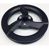 5" 3-Blade V-Belt Vacuum Pump Pulley Black