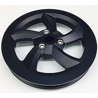 5" 5-Blade V-Belt Vacuum Pump Pulley Black