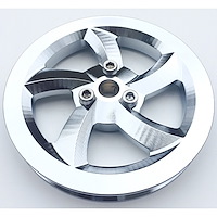 5" 5-Blade V-Belt Vacuum Pump Pulley Chrome