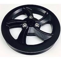 5" 5-Blade Double Cut V-Belt Vacuum Pump Pulley Black