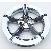 5" 5-Blade Propeller Cut V-Belt Vacuum Pump Pulley Chrome