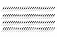 Small Head Rivets 3/16" Black 100pc