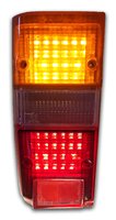 4-Panel LED Taillight Kit for 1980-1990 Toyota Land Cruiser [Red and Amber LED w/ 12-Volt]