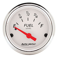Arctic White Fuel Level Gauge 2-1/16" Electrical