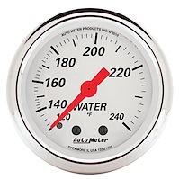 Arctic White Water Temperature Gauge 2-1/16" Mechanical (Full Sweep)