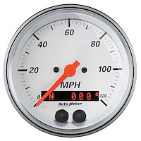 Arctic White Speedometer 3-3/8" Electrical