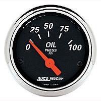 Designer Black Oil Pressure Gauge 2-1/16" Electrical