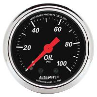 Designer Black Oil Pressure Gauge 2-1/16" Mechanical (Full Sweep)