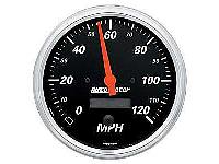Designer Black Speedometer 5" Electrical
