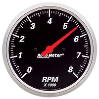 Designer Black Tachometer 5" Electrical
