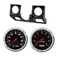 Dual Gauge Cluster Bezel Kit 1987-95 Jeep Wrangler YJ