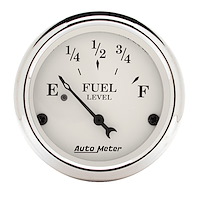 Old Tyme White Fuel Level Gauge 2-1/16" Electrical