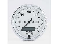 Old Tyme White Speedometer 3-1/8" Electrical