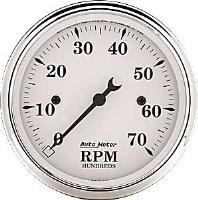 Old Tyme White Tachometer 3-1/8" Electrical