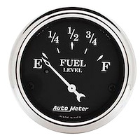 Old Tyme Black Fuel Level Gauge 2-1/16" Electrical