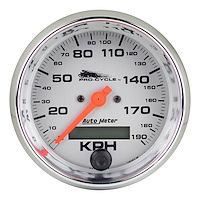 GAUGE SPEEDO 3 3/4 120 MPH ELEC SILVER PRO-CYCLE