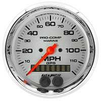 GAUGE SPEEDOMETER 3 3/8 120MPH GPS MARINE CHROME