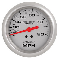 Pro-Comp Ultra Lite Marine Speedometer Diameter: 3-3/8"