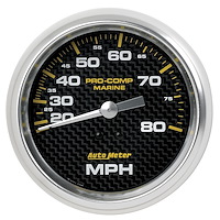 Pro-Comp Carbon Fiber Marine Speedometer Diameter: 3-3/8"