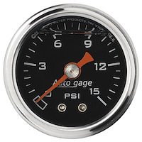 Direct Mount Pressure Gauge 1-1/2" Liquid Filled Mechanical
