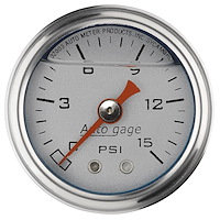 Direct Mount Pressure Gauge 1-1/2" Liquid Filled Mechanical