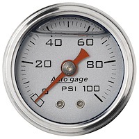 Direct Mount Pressure Gauge 1-1/2" Liquid Filled Mechanical