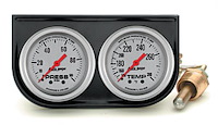 Autogage Silver 2-Gauge Panel 2-1/16" Gauges