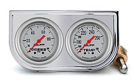 Autogage Silver 2-Gauge Panel 2-1/16" Gauges