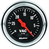 Traditional Chrome Vacuum Gauge 2-1/16" mechanical
