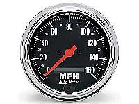Traditional Chrome Speedometer 3-3/8" electrical, in-dash mount