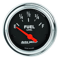 Traditional Chrome Fuel Level Gauge 2-1/16" electrical