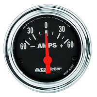 Traditional Chrome Ammeter 2-1/16" electrical
