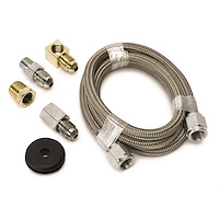 #4 Braided Stainless Steel Hose, 3-Feet Long, 3/16" ID Fittings